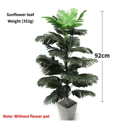 45-90cm Tropical Palm Tree Large Monstera Artificial Plants Large Coconut Tree With Foliage Wedding Home Garden Balcony Decor